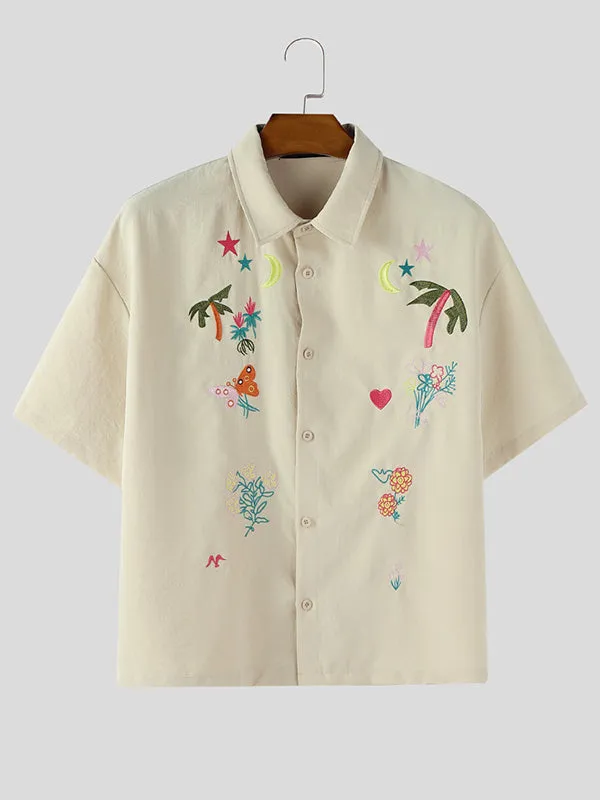 Mens Fun Embroidered Short Sleeve Shirt SKUL12830 sold by Incerunmen product image thumbnail 4