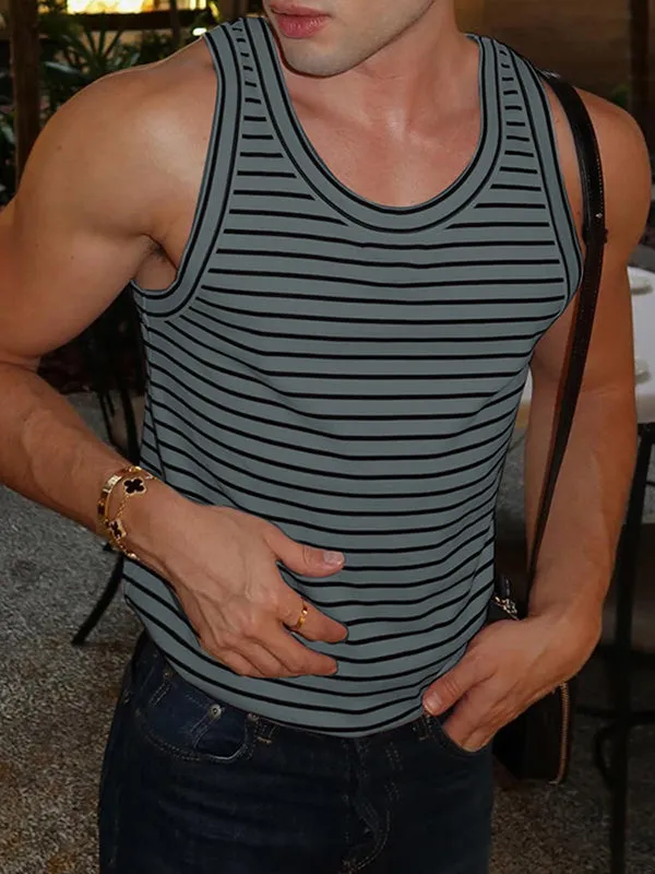 Mens Striped Colorblock Casual Tank SKUL03123 sold by Incerunmen product image thumbnail 4