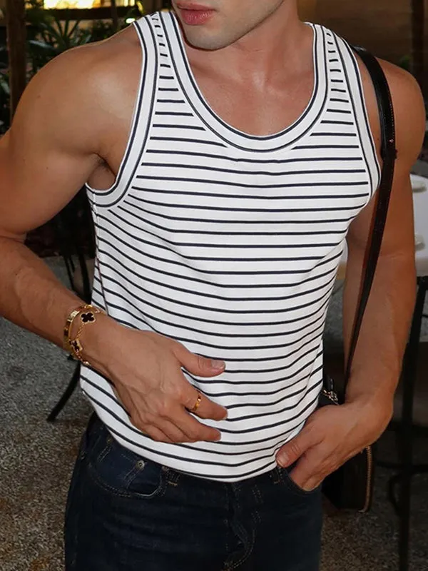 Mens Striped Colorblock Casual Tank SKUL03123 sold by Incerunmen product image thumbnail 2
