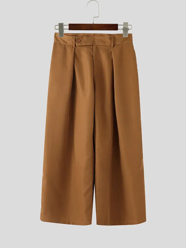 Mens Solid Color Wide-Leg Pant SKUL15171 sold by Incerunmen product image thumbnail 4