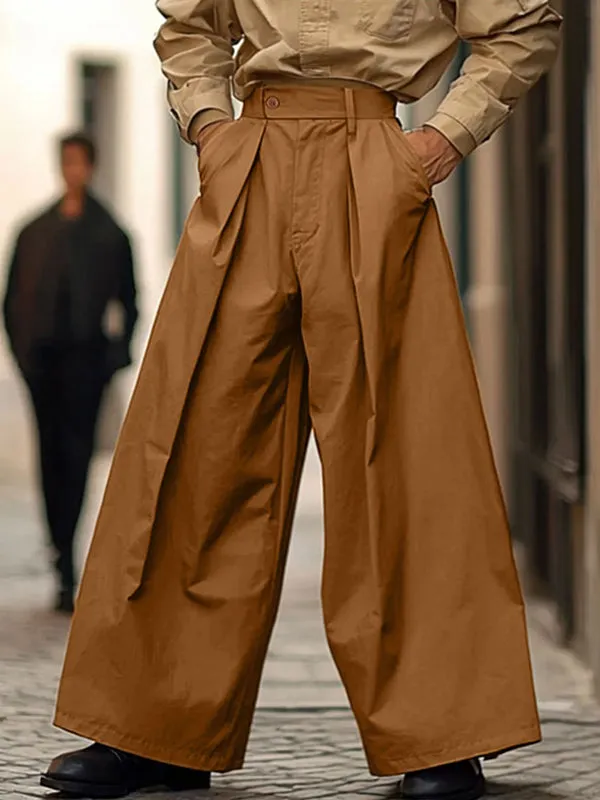 Mens Solid Color Wide-Leg Pant SKUL15171 sold by Incerunmen product image thumbnail 2