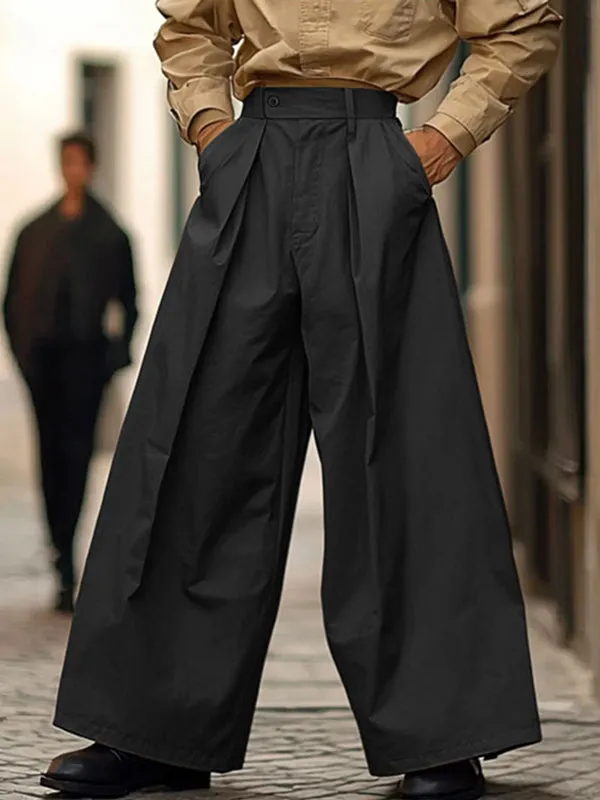 Mens Solid Color Wide-Leg Pant SKUL15171 sold by Incerunmen