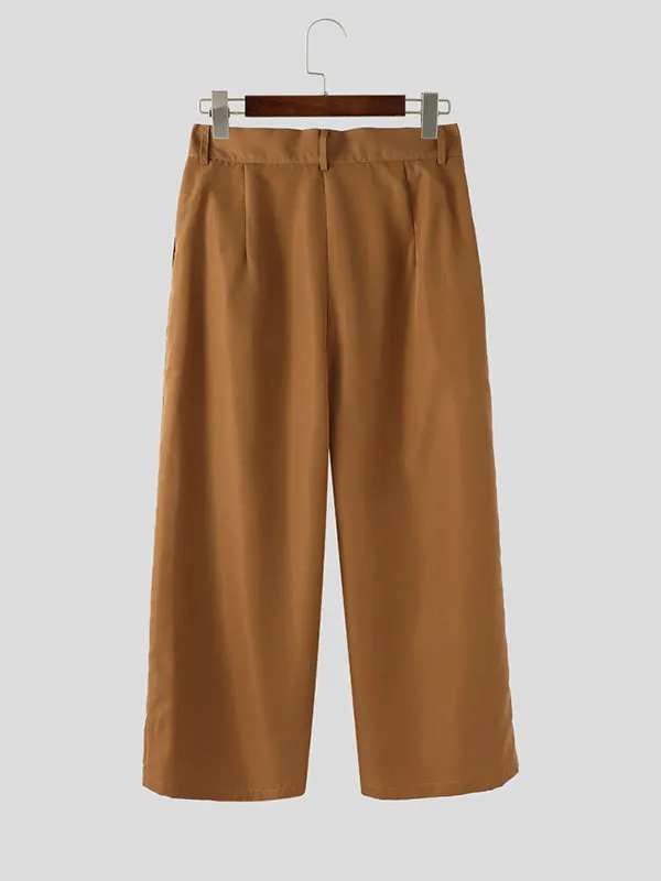 Mens Solid Color Wide-Leg Pant SKUL15171 sold by Incerunmen product image thumbnail 5