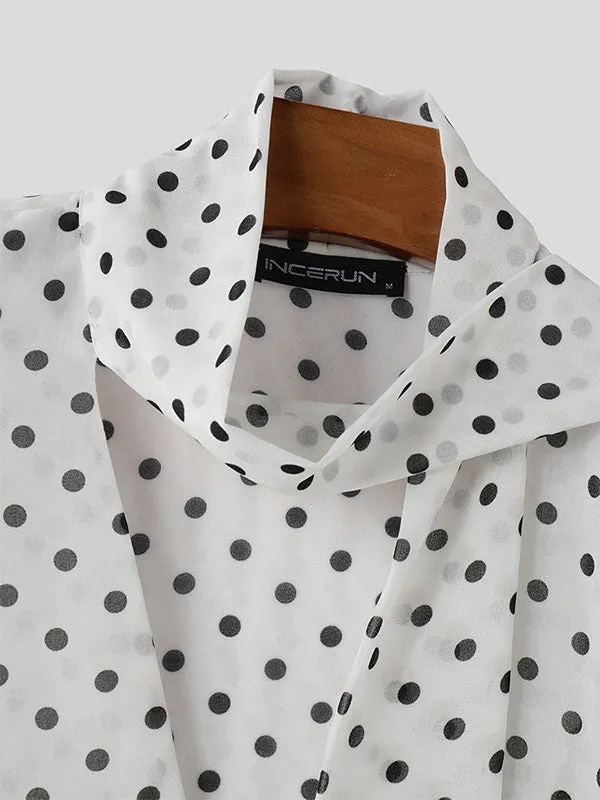 Mens Polka Dot Print Long Sleeve Shirt SKUK99046 sold by Incerunmen product image thumbnail 5