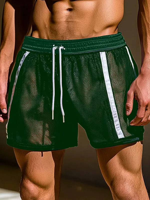 Mens Striped Hollow Out Casual Short SKUL12741 sold by Incerunmen product image thumbnail 3