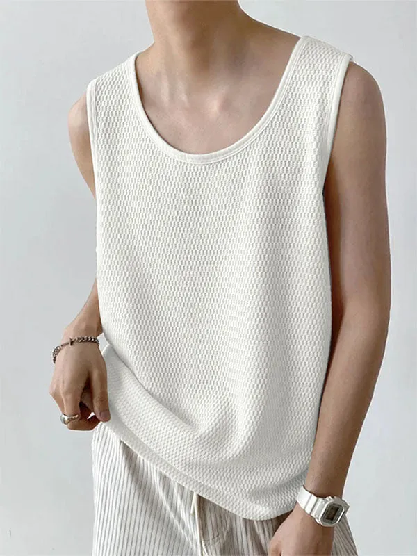 Mens Solid Color Textured Casual Tank SKUL12926 sold by Incerunmen product image thumbnail 4