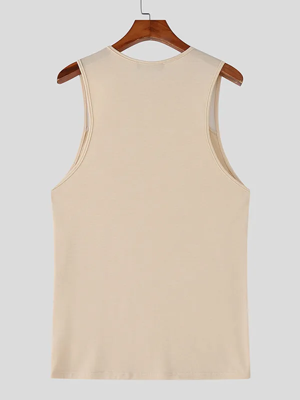 Mens Sheer Mesh Panel Casual Tank SKUL13945 sold by Incerunmen product image thumbnail 5