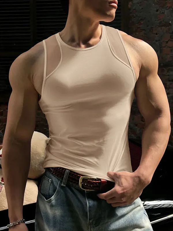 Mens Sheer Mesh Panel Casual Tank SKUL13945 sold by Incerunmen product image thumbnail 3