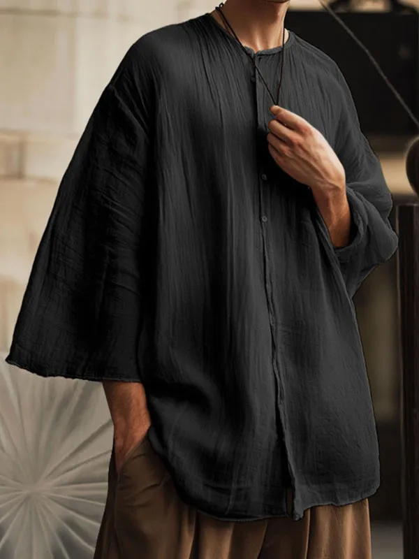 Mens Solid Textured Long Sleeve Shirt SKUL11791 sold by Incerunmen