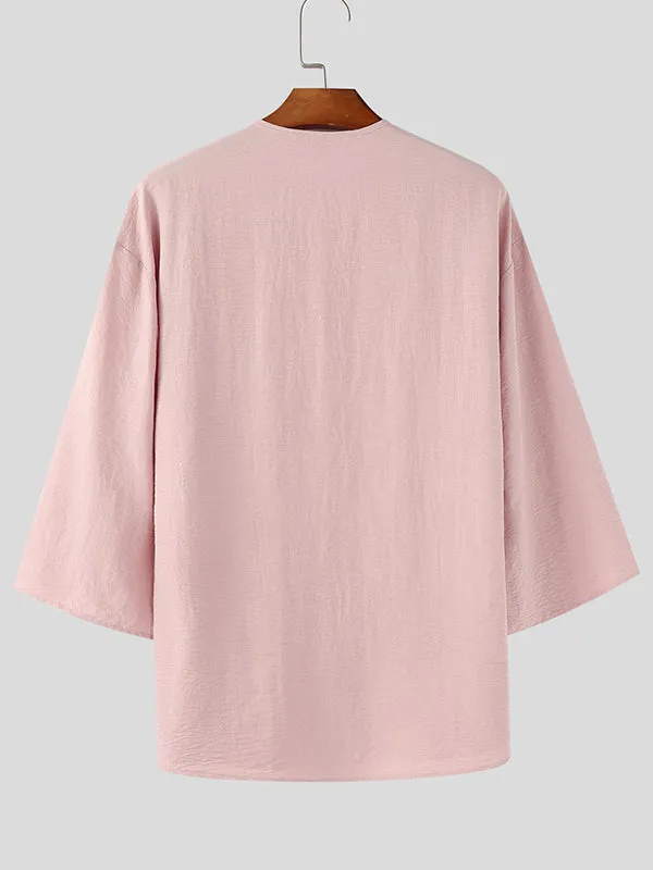 Mens Solid Textured Long Sleeve Shirt SKUL11791 sold by Incerunmen product image thumbnail 5