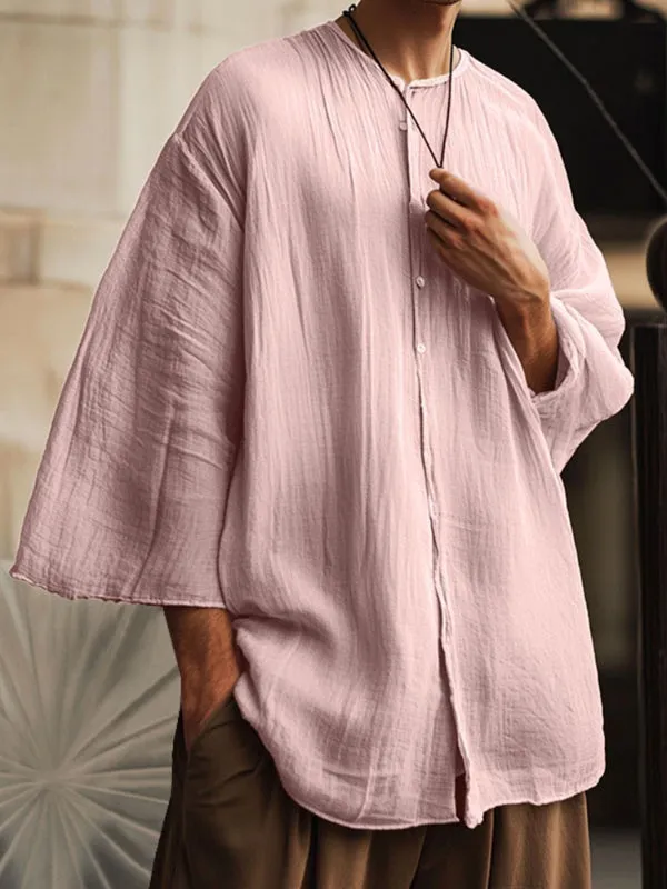 Mens Solid Textured Long Sleeve Shirt SKUL11791 sold by Incerunmen product image thumbnail 2