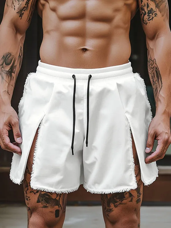 Mens Solid Color Slit Casual Short SKUL12449 sold by Incerunmen product image thumbnail 2