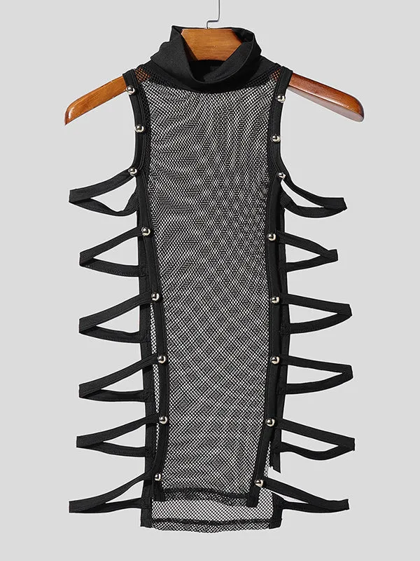 Mens Side Cut Sheer Mesh Tank SKUL05813 sold by Incerunmen product image thumbnail 3