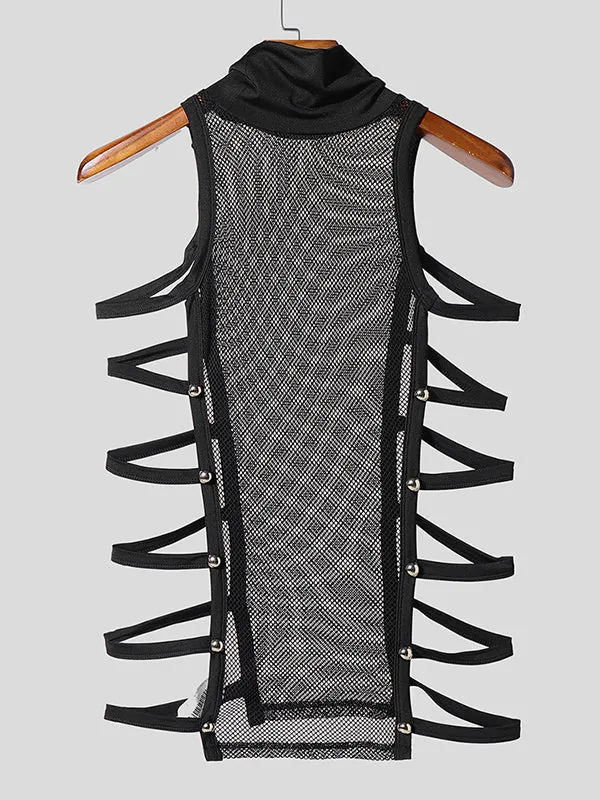 Mens Side Cut Sheer Mesh Tank SKUL05813 sold by Incerunmen product image thumbnail 4