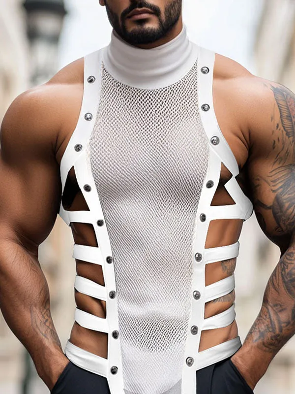 Mens Side Cut Sheer Mesh Tank SKUL05813 sold by Incerunmen product image thumbnail 2