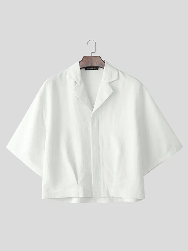 Mens Solid Color Casual Short-Sleeve Shirt SKUL10729 sold by Incerunmen product image thumbnail 4