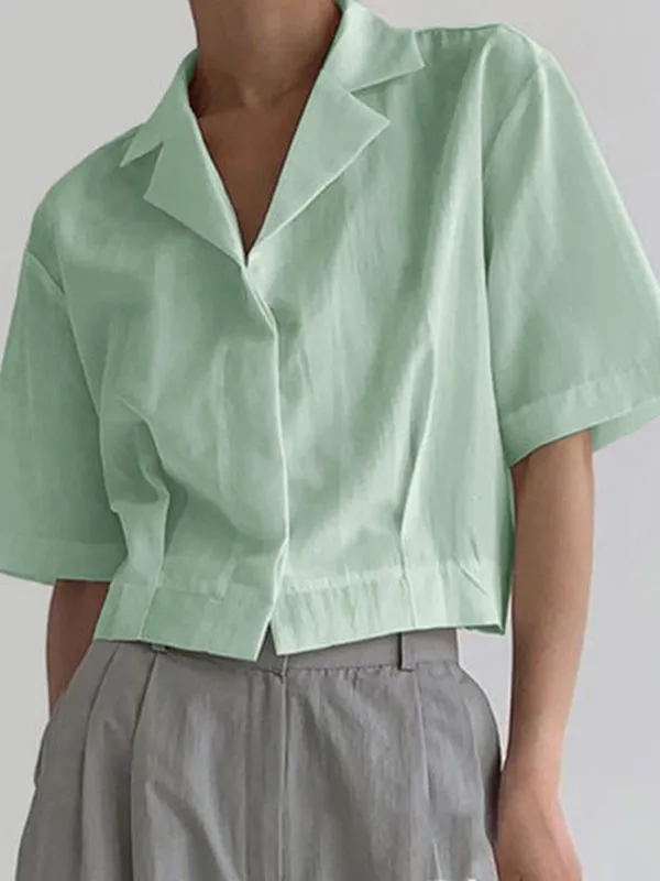 Mens Solid Color Casual Short-Sleeve Shirt SKUL10729 sold by Incerunmen product image thumbnail 3