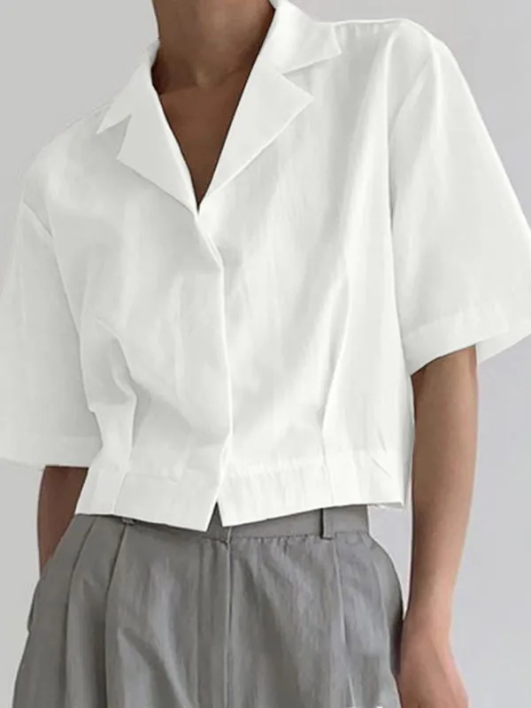 Mens Solid Color Casual Short-Sleeve Shirt SKUL10729 sold by Incerunmen