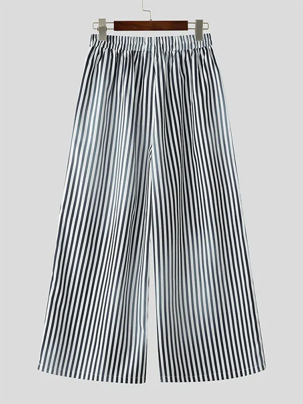Mens Striped Wide-Leg Casual Pant SKUL10698 sold by Incerunmen product image thumbnail 4
