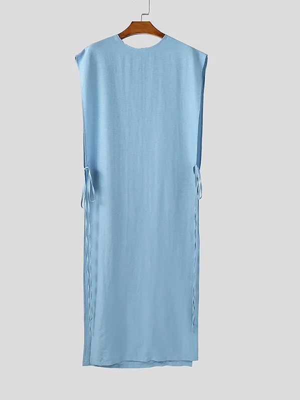 Mens Solid Color Hollow-Out Long Tank SKUL09648 sold by Incerunmen product image thumbnail 4