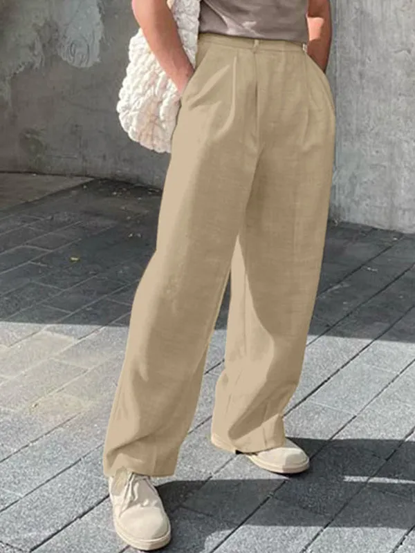 Mens Solid Color Casual Loose Pant SKUL09768 sold by Incerunmen