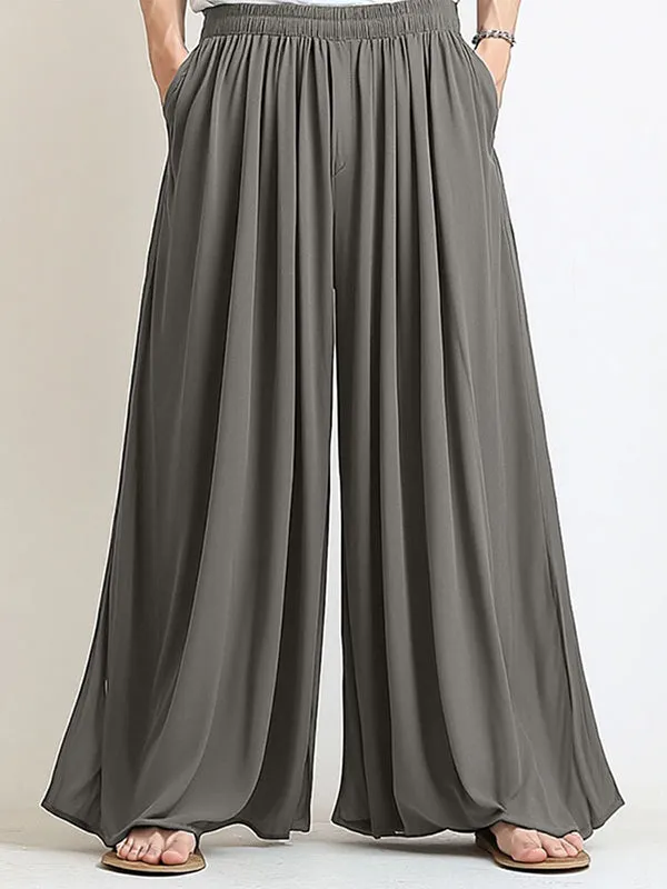 Mens Solid Color Ruched Casual Pant SKUL10602 sold by Incerunmen product image thumbnail 2