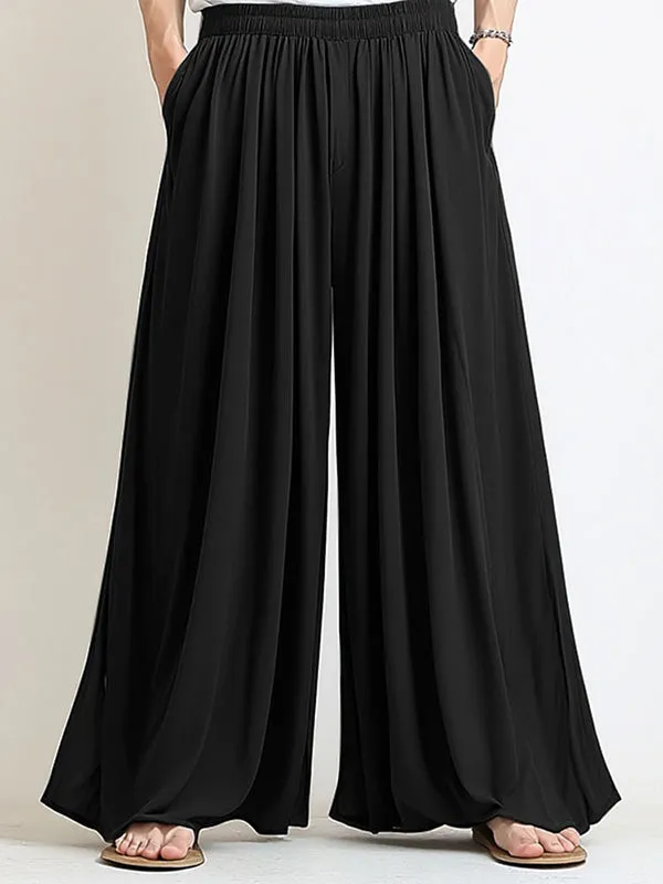 Mens Solid Color Ruched Casual Pant SKUL10602 sold by Incerunmen