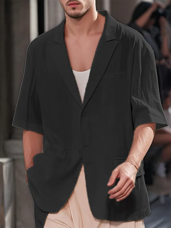 Mens Solid Textured Casual Blazer SKUL09686 sold by Incerunmen