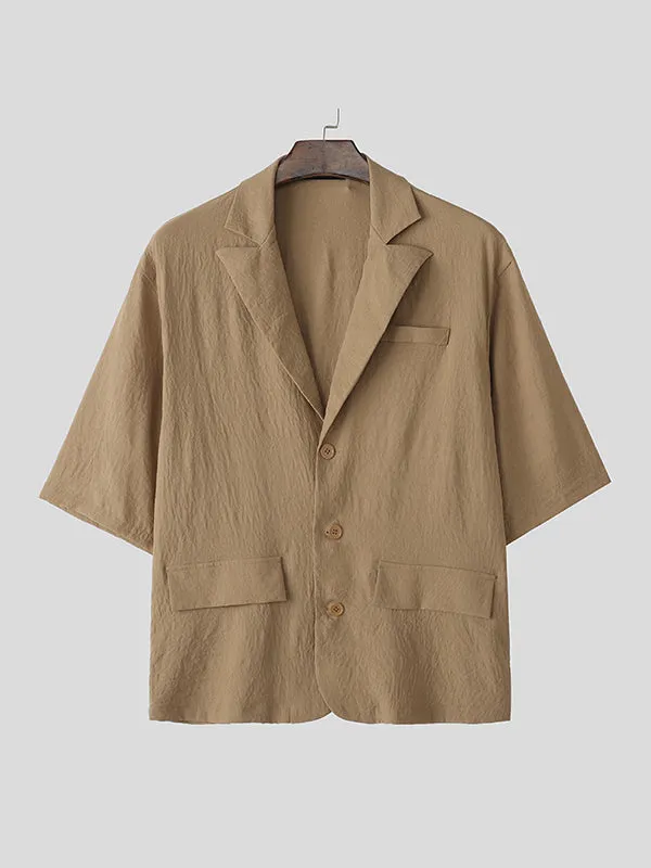 Mens Solid Textured Casual Blazer SKUL09686 sold by Incerunmen product image thumbnail 4