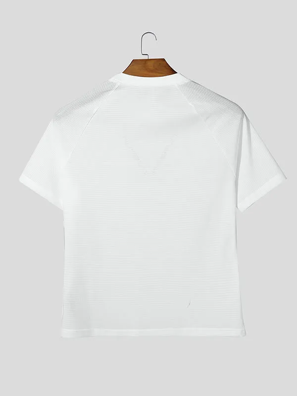 Mens Sheer Mesh Cropped Short Sleeve T-Shirt SKUK99938 sold by Incerunmen product image thumbnail 5