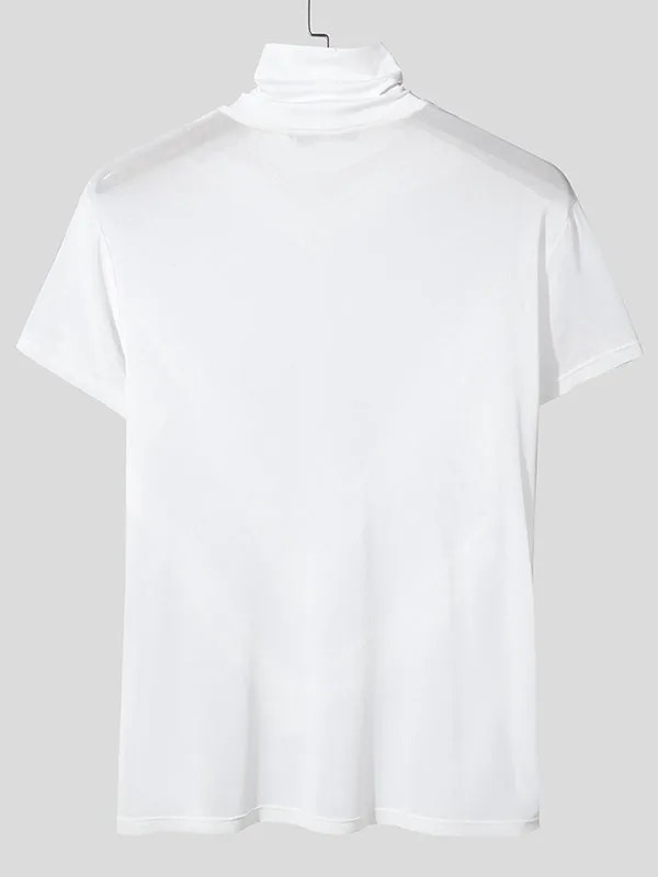 Mens Sheer Slim-Fit Short-Sleeve T-Shirt SKUL04427 sold by Incerunmen product image thumbnail 5