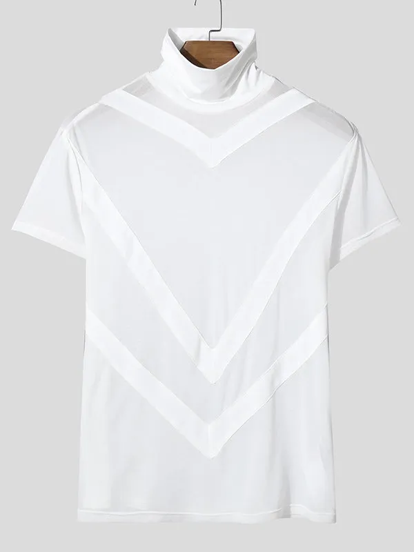 Mens Sheer Slim-Fit Short-Sleeve T-Shirt SKUL04427 sold by Incerunmen product image thumbnail 4
