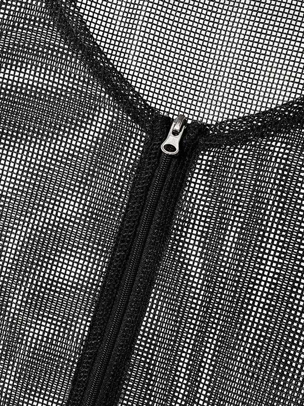 Mens Hollow-Out Zip-Up Long-Sleeve Cardigan SKUL02398 sold by Incerunmen product image thumbnail 5