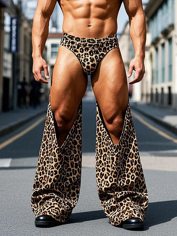 Mens Leopard Print Cut-Out Pant SKUL05752 sold by Incerunmen