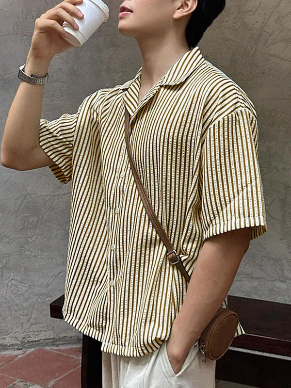 Mens Casual Striped Short Sleeve Shirt SKUL06502 sold by Incerunmen product image thumbnail 2