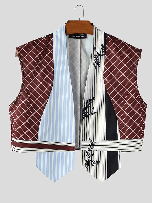 Mens Colorblock Cropped Sleeveless Waistcoat SKUL05672 sold by Incerunmen product image thumbnail 2