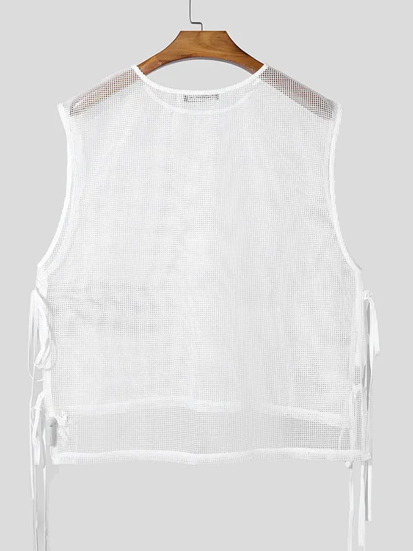 Mens Sheer Mesh Cut-Out Tank SKUL02390 sold by Incerunmen product image thumbnail 5