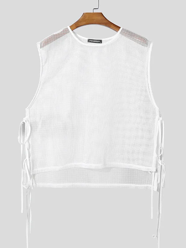 Mens Sheer Mesh Cut-Out Tank SKUL02390 sold by Incerunmen product image thumbnail 4