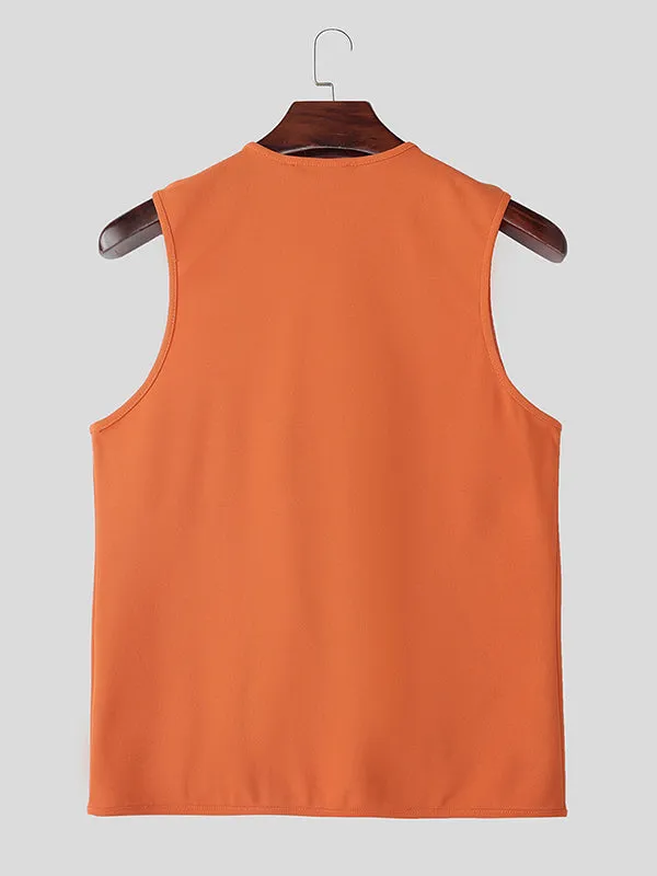 Mens Solid Color Split Hem Tank SKUL07479 sold by Incerunmen product image thumbnail 5