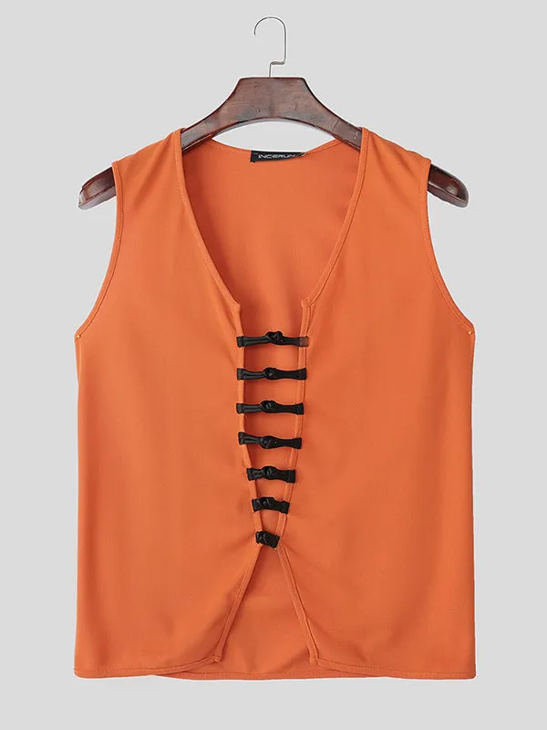 Mens Solid Color Split Hem Tank SKUL07479 sold by Incerunmen product image thumbnail 4