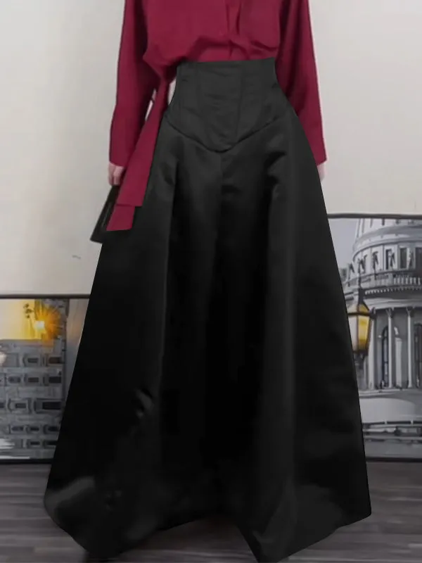 Mens Solid Color Waist-Tie Satin Skirt SKUL06532 sold by Incerunmen