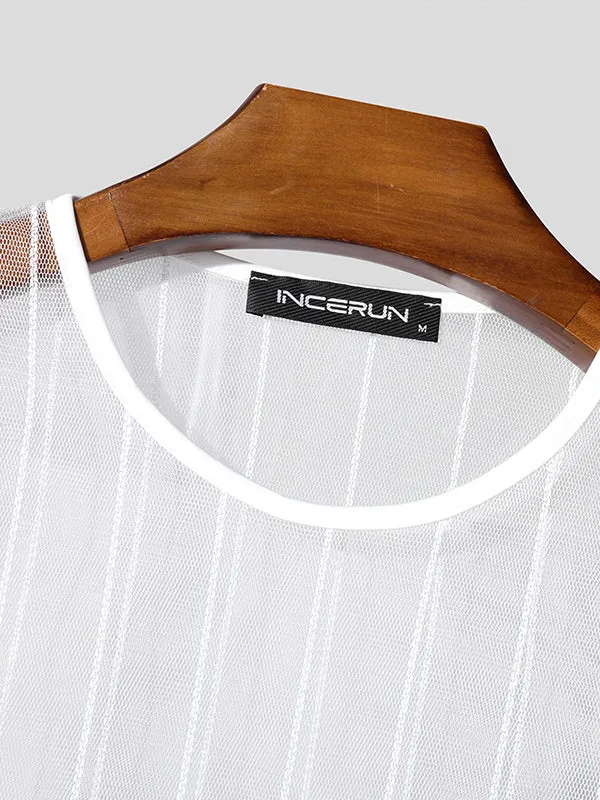 Mens Sheer Mesh Short Sleeve T-Shirt SKUL04436 sold by Incerunmen product image thumbnail 5