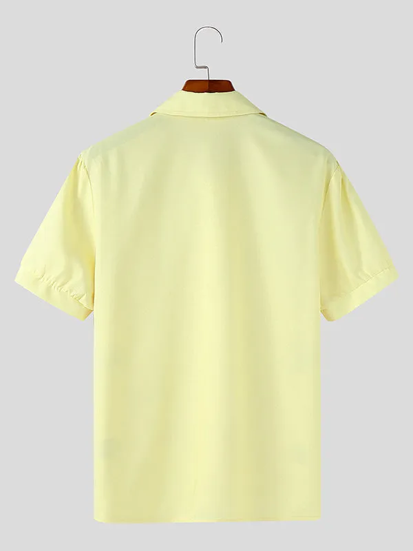 Mens Floral Print Bow Tie Short-Sleeve Shirt SKUK99748 sold by Incerunmen product image thumbnail 5