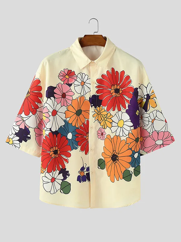 Mens Floral Print Long Sleeve Shirt SKUL04316 sold by Incerunmen product image thumbnail 4