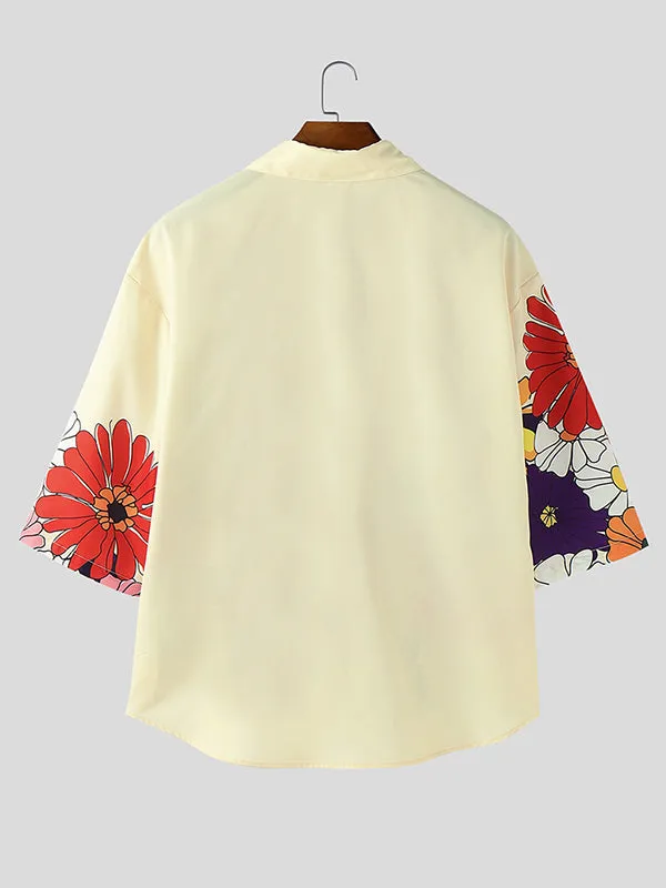 Mens Floral Print Long Sleeve Shirt SKUL04316 sold by Incerunmen product image thumbnail 5