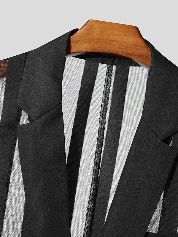 Mens Striped Sheer Mesh Sleeveless Waistcoat SKUL04409 sold by Incerunmen product image thumbnail 5