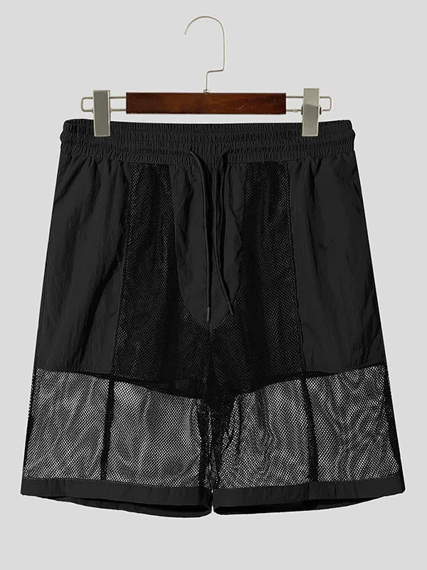 Mens Sheer Loose-Fit Hollow-Out Short SKUK99945 sold by Incerunmen product image thumbnail 3