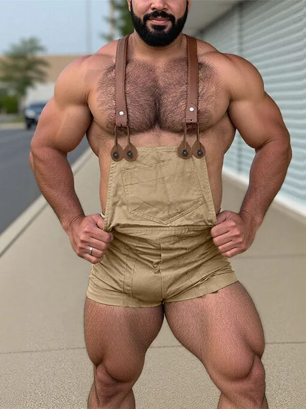 Mens Solid Color Pocket Belted Jumpsuit SKUL04992 sold by Incerunmen product image thumbnail 2