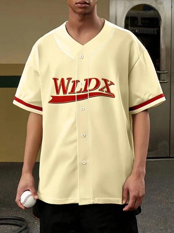 Mens Rugby-Inspired Print Short Sleeve Shirt SKUK89226 sold by Incerunmen product image thumbnail 2