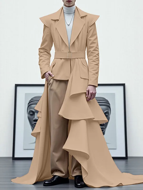 Mens Ruffled Hem Casual Long Sleeve Blazer SKUL04323 sold by Incerunmen product image thumbnail 3